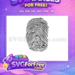 Free Black Fingerprint Free One Identity Fingerprint Free SVG - Instant Download