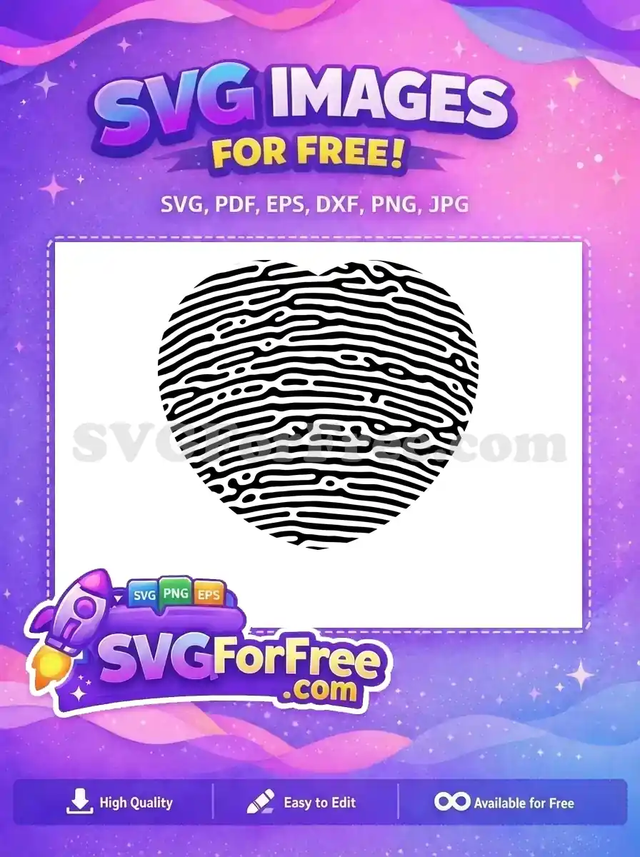 Free Heart Fingerprint Free Unique Design Category 1 Free SVG 1
