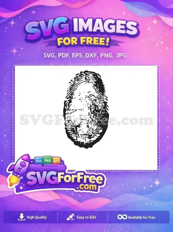 Free Fingerprint Silhouette Free Portrait Category 1 Free SVG
