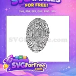 Free Black Unique Print Free Identification Fingerprint Free SVG - Instant Download