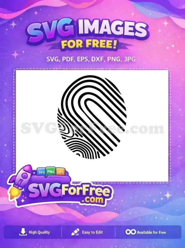 Free Fingerprint Lines Free Black White One Free SVG
