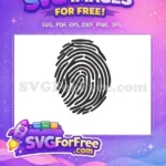 Free Black Fingerprint Free Unique Pattern Fingerprint Free SVG - Instant Download