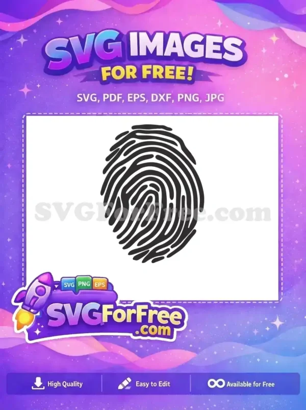 Free Black Fingerprint Free Unique Pattern Fingerprint Free SVG