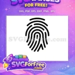 Free Black Ink Free Fingerprint Simple Free SVG - Instant Download