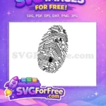 Free Circuit Board Lines Free Fingerprint One Silhouette Free SVG - Instant Download
