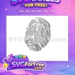Free Black Ink Free Unique Fingerprint Human Free SVG - Instant Download