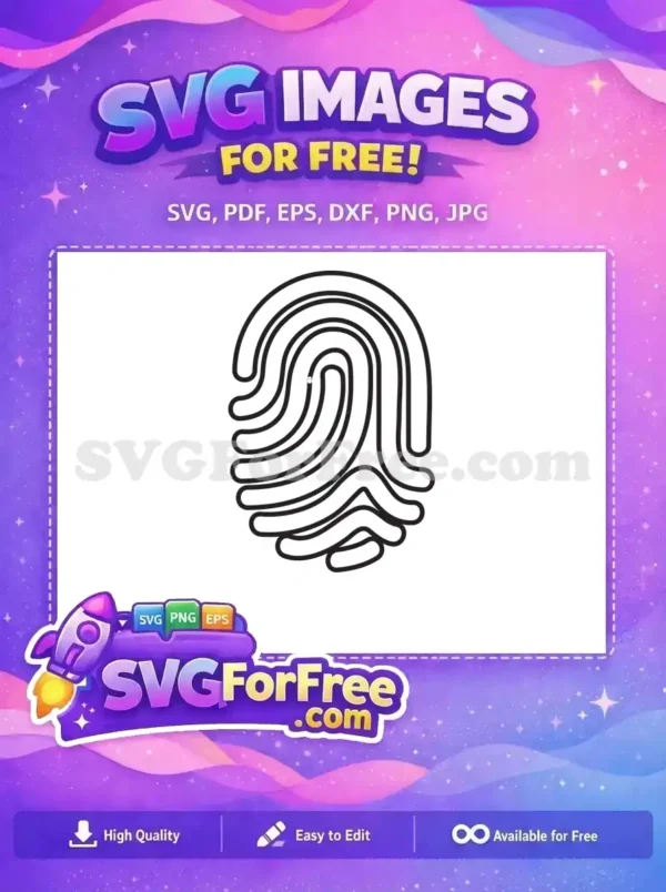 Free Unique Fingerprint Free Security Detail One Free SVG