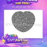 Free Heart Fingerprint Design Free Black Lines Number 1 Free SVG - Instant Download