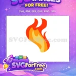 Free Fiery Flames Free Cartoonish Design Fire Free SVG - Instant Download