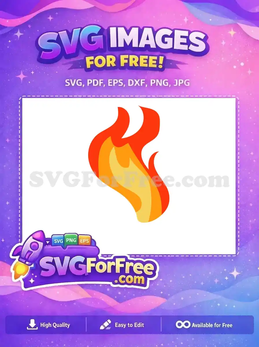 Free Fiery Flames Free Cartoonish Design Fire Free SVG