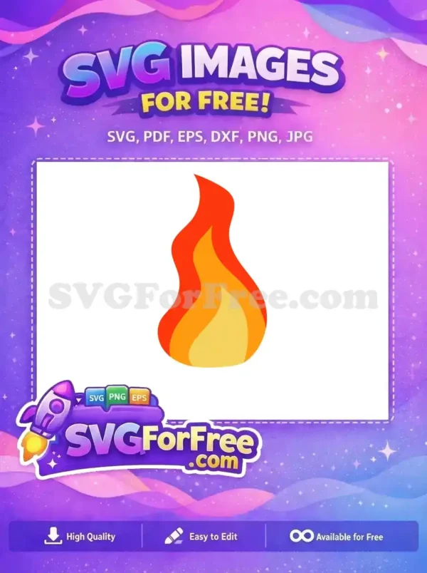Free Red Orange Flame Free Fire Design Free SVG
