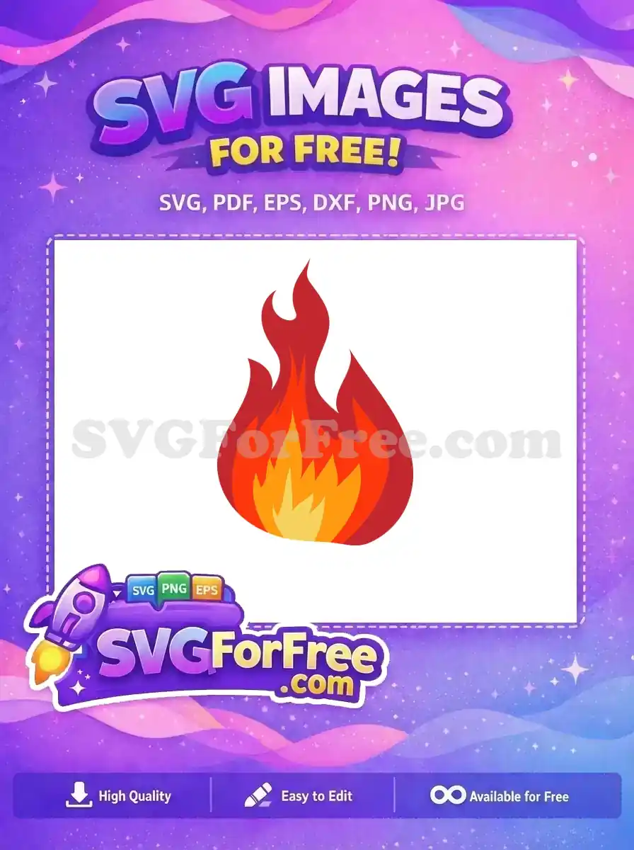 Free Fiery Flames Free Intense Heat Fire Design Free SVG