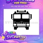 Free Detailed Lights Free Front View FireTruck Free SVG - Instant Download