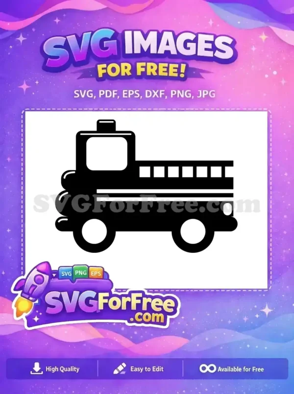 Free Black Firetruck Free Detailed Ladder Firetruck Free SVG