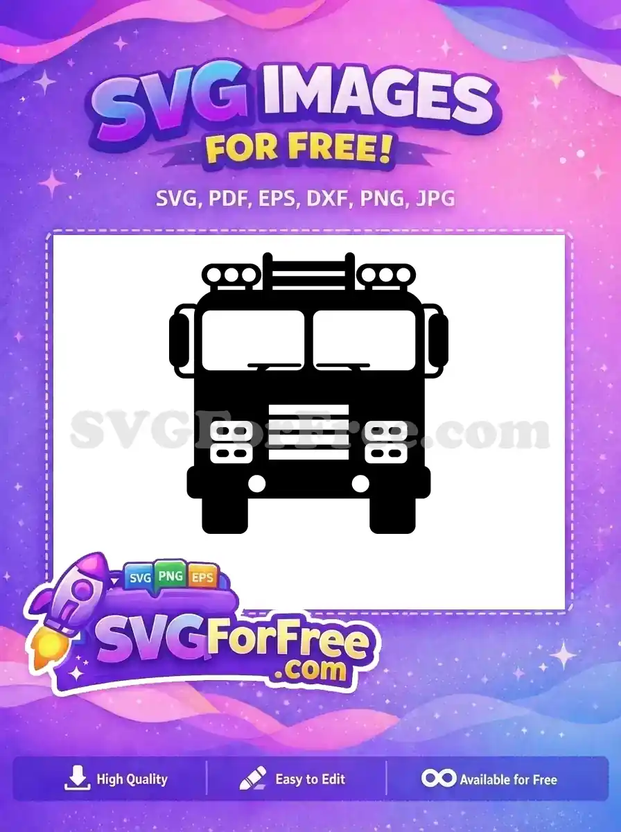 Free Detailed Lights Free Emergency Truck Silhouette Free SVG