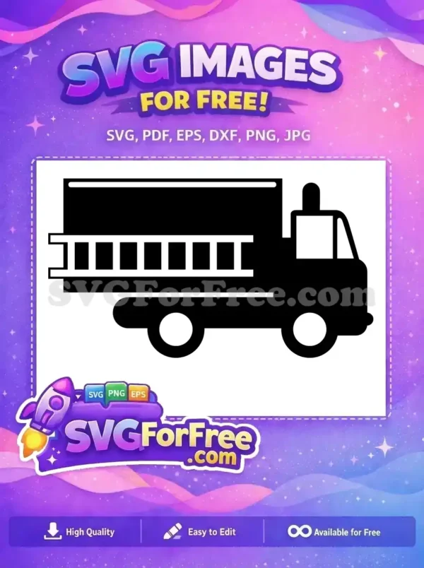 Free Ladder Detail Free Black Silhouette FireTruck Free SVG Free Ladder Detail Free Black Silhouette FireTruck Free SVG