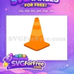 Free Orange Striped Traffic Cone Free Safety Construction Free SVG - Instant Download