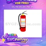 Free Red Cylinder Free Firefighter Quotes Fire Extinguisher Free SVG - Instant Download