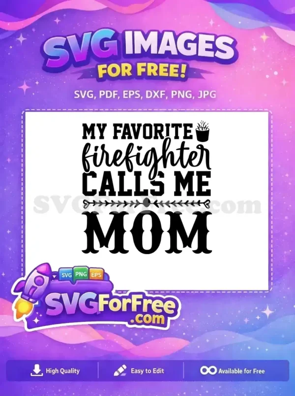 Free Bold Font Free Heart Detail Firefighter Mom Free SVG