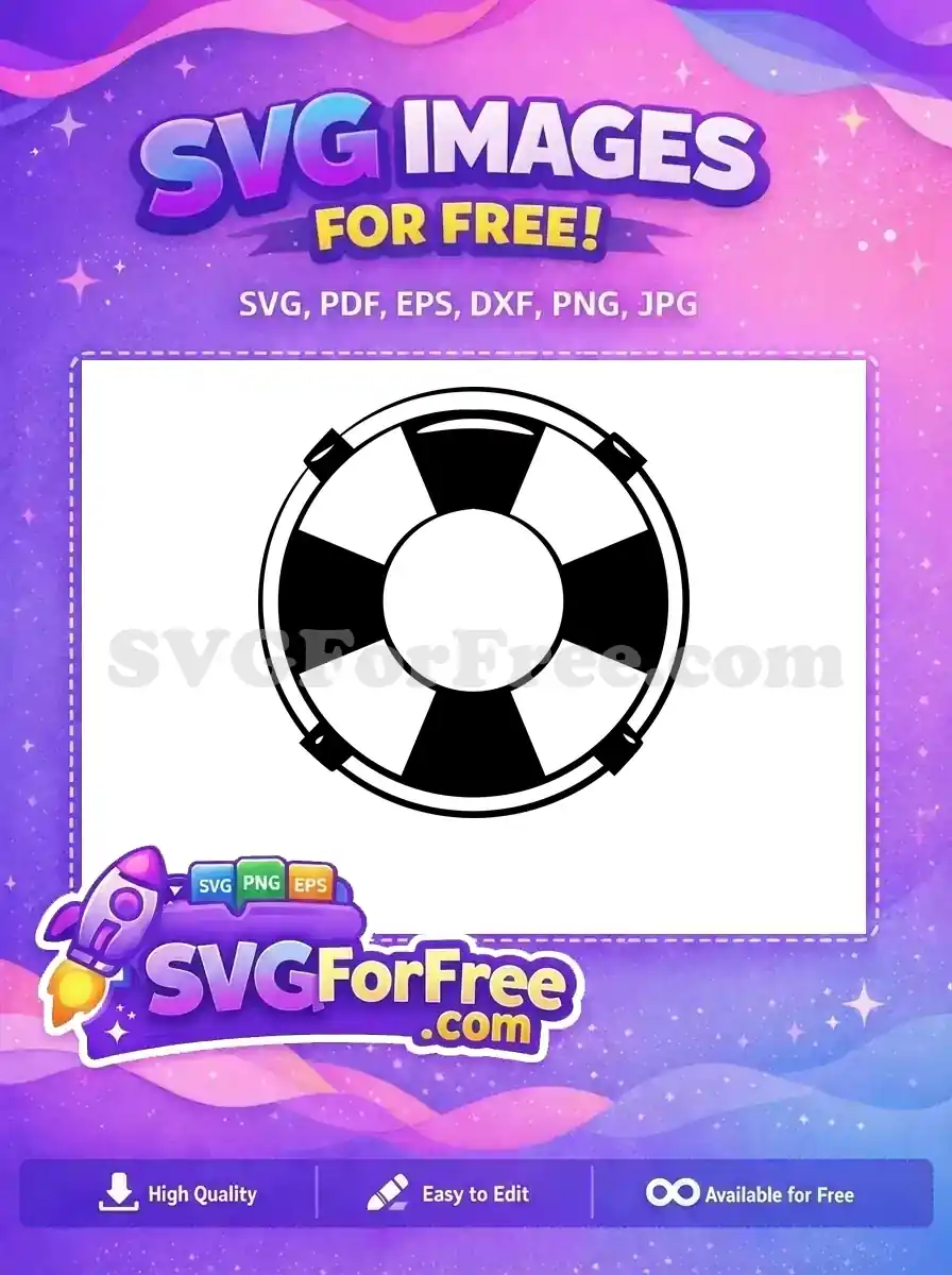 Free Black White Buoy Free Nautical Summer Fish Free SVG