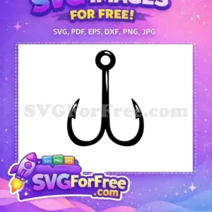 Free Black Fishing Hook Free Sharp Edges Fish Free SVG