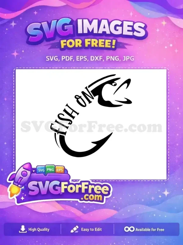 Free Fish Hook Free Fish Silhouette Fishing Free SVG