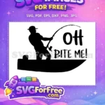 Free Fisherman Silhouette Free Boat Oh Bite Me Free SVG - Instant Download