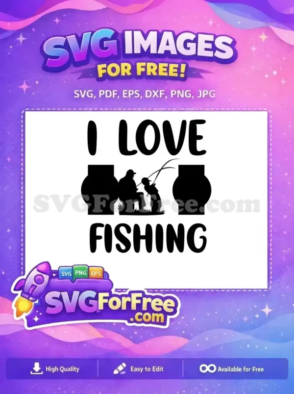 Free Fishing Rod Free Fisherman Silhouette Fishing Quotes Free SVG 1
