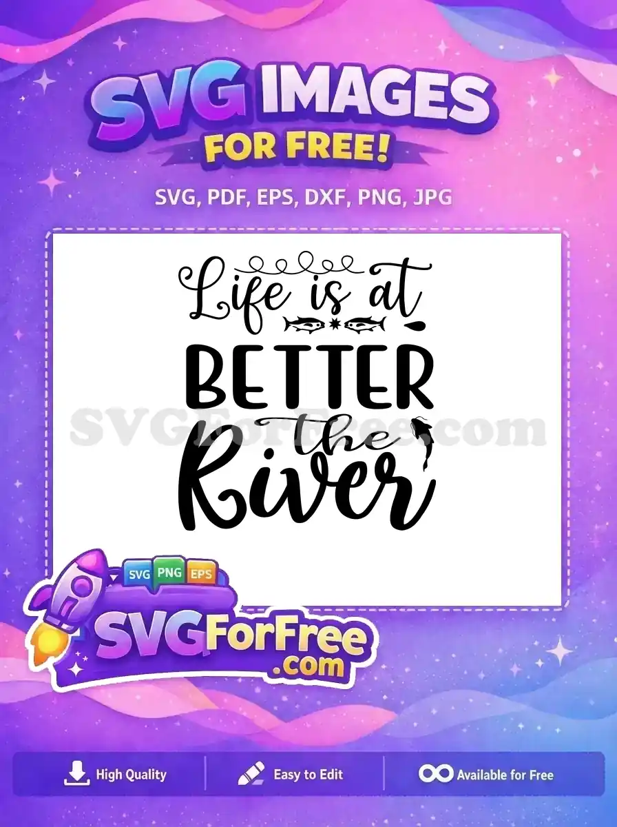 Free Life River Free Fish Star Fishing Free SVG
