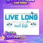 Free Fishing Rod Free Fisherman Silhouette Live Long Free SVG - Instant Download