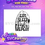 Free Eat Sleep Fish Free Repeat Fishing Free SVG - Instant Download