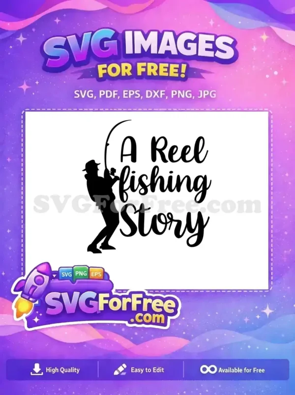 Free Fisherman Silhouette Free Fishing Rod Bass Free SVG 1