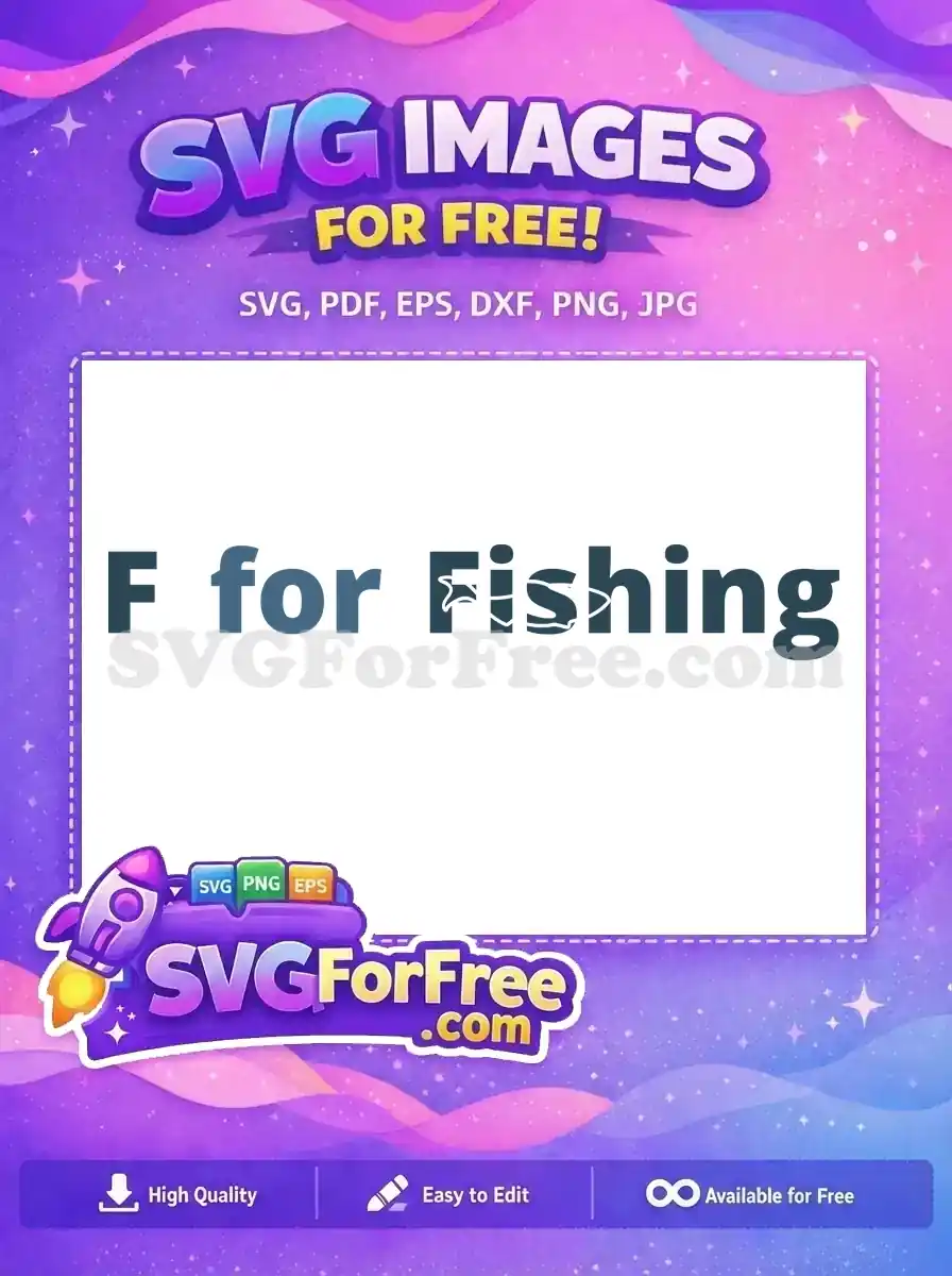 Free F Letter Free Fish Outline Fishing Free SVG