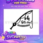 Free Fishing Hook Silhouette Free Trout Season Fishing Free SVG - Instant Download