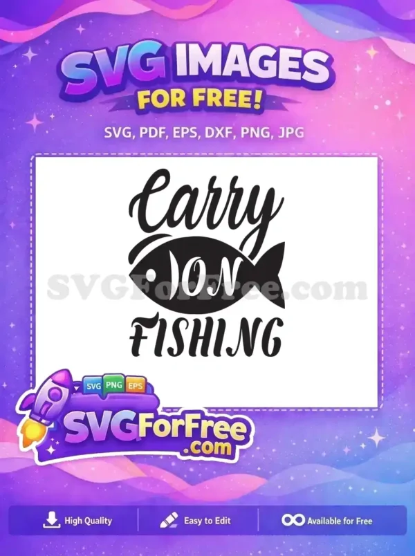 Free Calligraphy elements Free Fish Silhouette Carry On Free SVG
