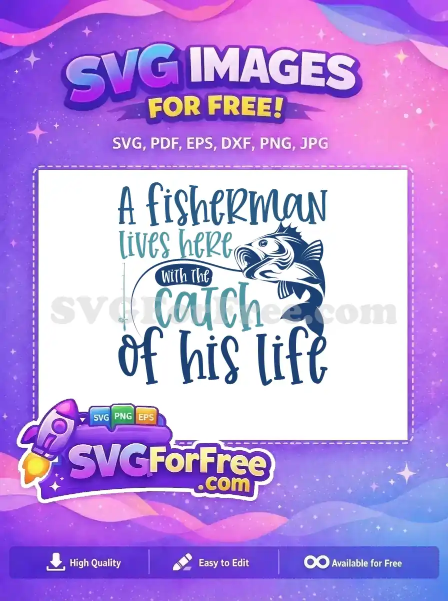 Free Bass Fish Free Fishing Pole Fisherman Free SVG