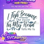 Free Fishing Hook Free Fish Voice Funny Free SVG - Instant Download