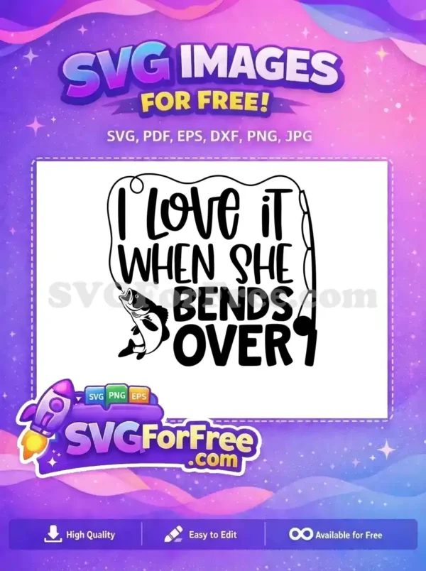 Free Jumping Bass Free Fishing Pole Funny Free SVG