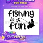 Free Fishing Rod Free Catch Phrase Fishing Free SVG 3 - Instant Download