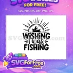 Free Fisherman Silhouette Free Fishing Boat Wishing Free SVG - Instant Download