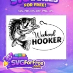 Free Detailed Bass Free Weekend Hooker Fishing Free SVG - Instant Download
