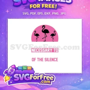 Free Black Flamingo Silhouettes Free Pink Backdrop Funny Free SVG
