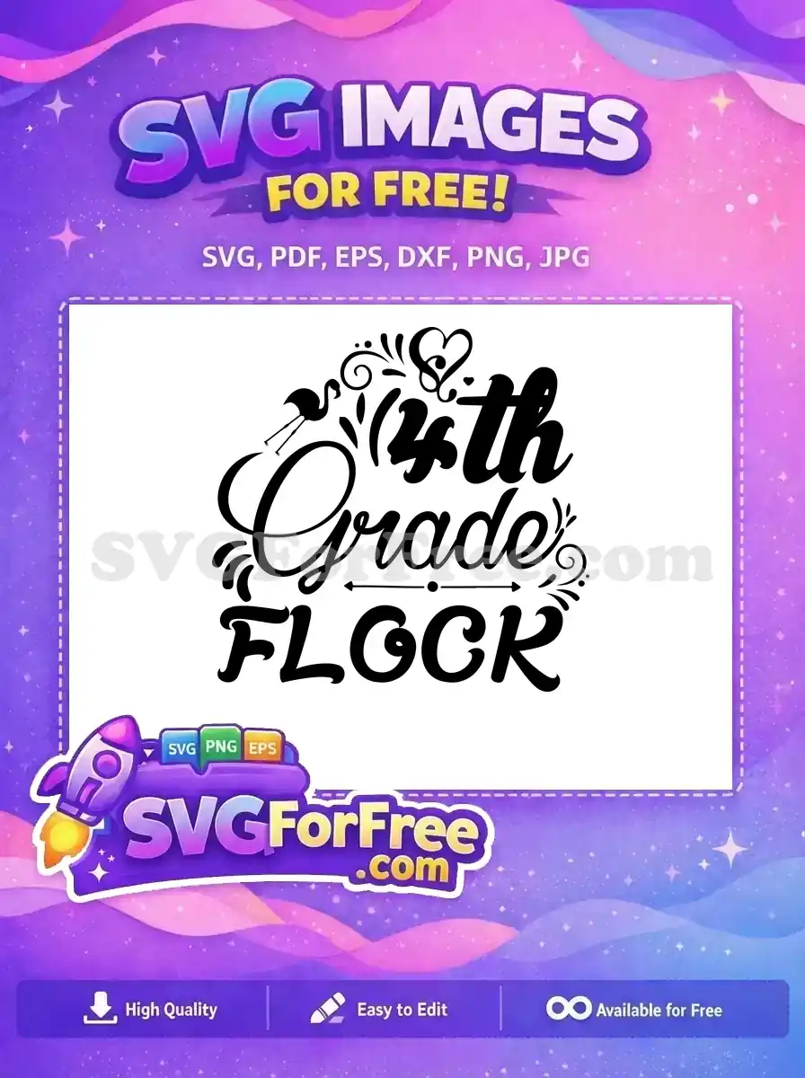 Free Flamingo Silhouette Free 4th Grade Flock Design Free SVG