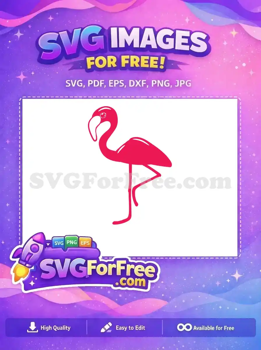 Free One Leg Up Free Pink Bird Silhouette Free SVG