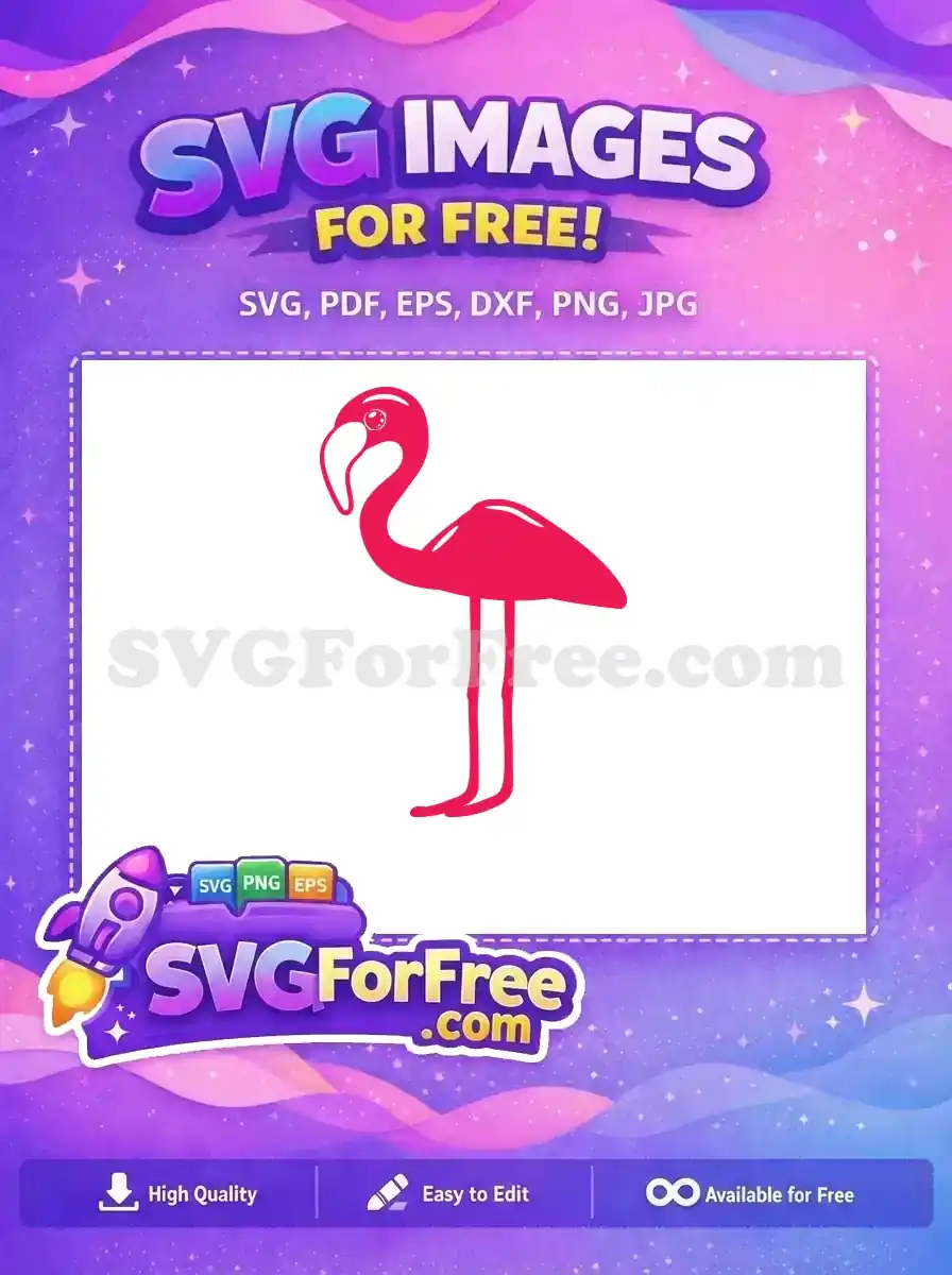 Free Pink Flamingo Free Bird Silhouette Summer Free SVG