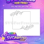 Free Berries and Leaves Free Square Frame Floral Wreath Free SVG - Instant Download