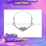 Free Intricate Floral Free Wreath 1 Free SVG 1 - Instant Download
