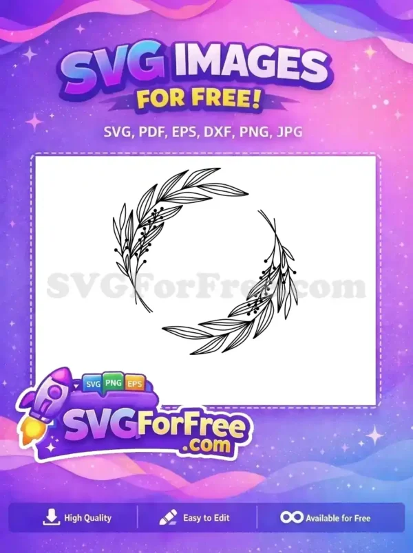 Free Floral Elements Free Wreath Design Category 1 Free SVG 1