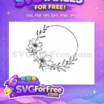 Free Intricate Floral Free Wreath Design Floral Free SVG 2 - Instant Download