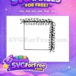 Free Simple Floral Free Wreath Design Floral Free SVG - Instant Download